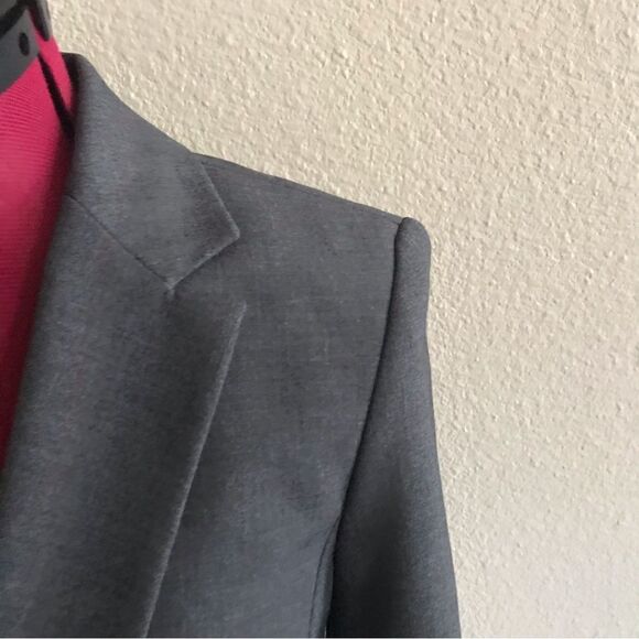 Worthington Blazer Women's Size 4 Grey One-Button Long Sleeve Front Pockets - Picture 8 of 12